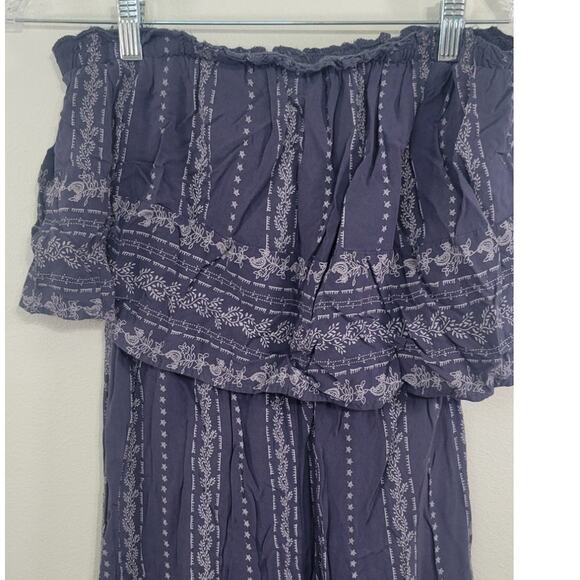 Japna Jumpsuit Womens Large Floral Flare Leg Strapless Romper Boho Cottagecore - Picture 3 of 8